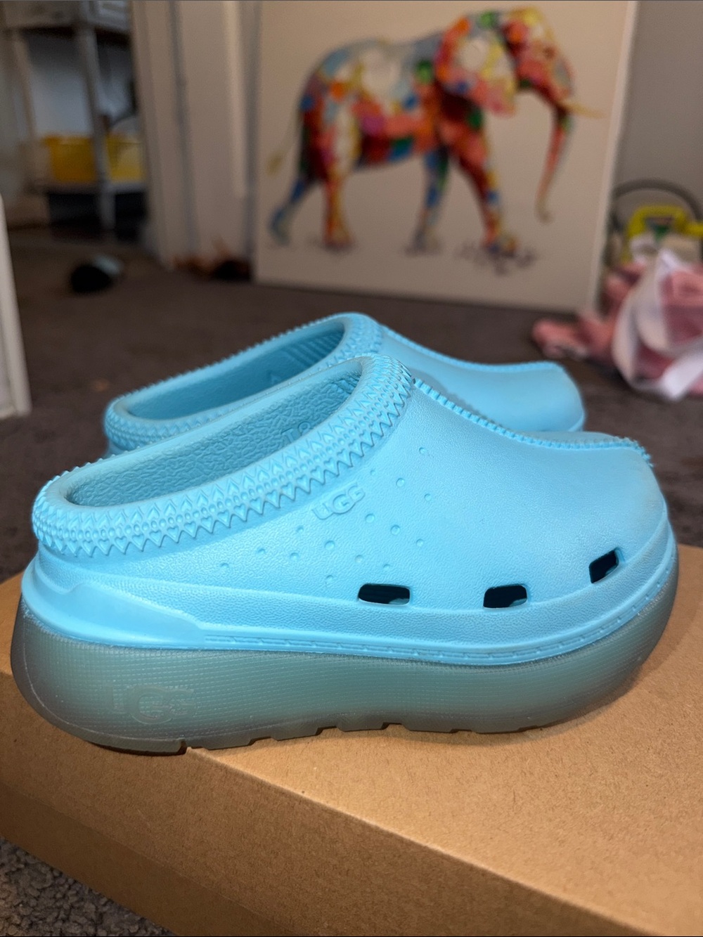 UGG Kids Blue Slip-On Clog